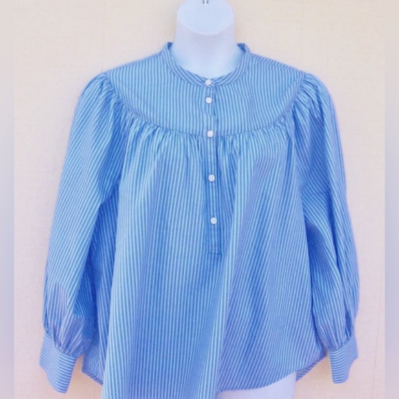 2X Old Navy Cotton Puff Sleeve Henley Top - Picture 5 of 9